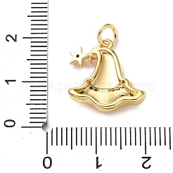 Brass Micro Pave Cubic Zirconia Pendants&nbsp;KK-I383-08G-01