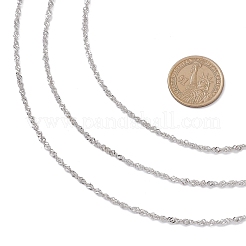 304 Stainless Steel Singapore Chain 3 Layer Necklaces for Women&nbsp;NJEW-JN05479
