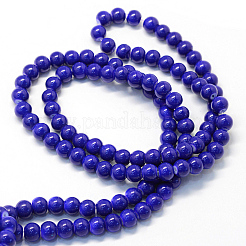 Baking Paint Glass Round Bead Strands&nbsp;DGLA-Q020-8mm-35