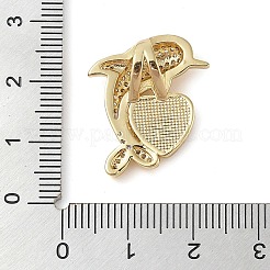 Brass Micro Pave Clear Cubic Zirconia Pendants&nbsp;KK-I712-54B-G