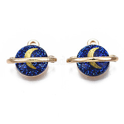 Rack Plating Alloy Enamel Charms&nbsp;ENAM-T011-135