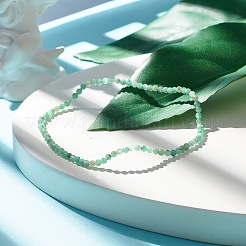 Natural Emerald Round Beaded Stretch Bracelet&nbsp;BJEW-JB07748-02
