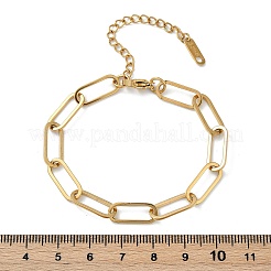 Simple 304 Stainless Steel Paperclip Chains Bracelets for Summer Beach&nbsp;PM6439-9
