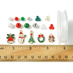 Christmas Theme DIY Acrylic & Plastic & Glass Seed Beads Bracelet Kits&nbsp;DIY-FS0006-55