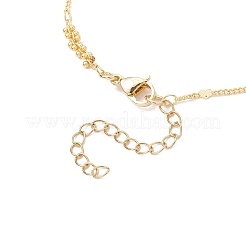 Brass Heart & Bar Link Chain Neckalces&nbsp;NJEW-JN05389