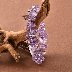 Natural Amethyst Chips Stretch Bracelets&nbsp;BJEW-Z100-01