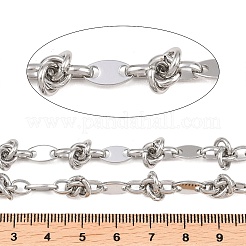 304 Stainless Steel Coffee Bean Chains with Knot Link Chains&nbsp;CHS-B013-03P