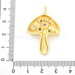 Brass Micro Pave Cubic Zirconia Pendants&nbsp;KK-D325-29G
