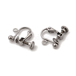 316 Surgical Stainless Steel Clip-on Earring Findings&nbsp;STAS-H240-45P