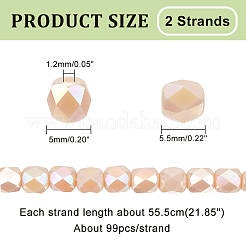 2 Stand Electroplate Glass Beads Strands&nbsp;EGLA-PH0001-31
