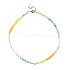 Glass Round Beaded Necklace&nbsp;NJEW-JN04318
