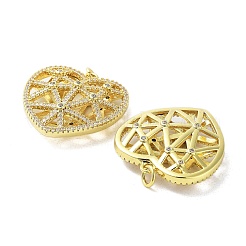 Rack Plating Brass Micro Pave Clear Cubic Zirconia Pendants&nbsp;KK-A205-04G