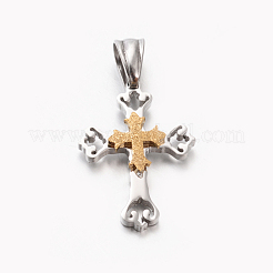 New Gift Men's 201 Stainless Steel Cross Pendants&nbsp;STAS-F010-67