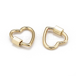 Brass Screw Carabiner Lock Charms&nbsp;X-KK-T047-04G