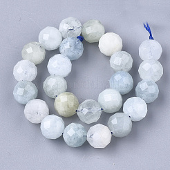Natural Aquamarine Beads Strands&nbsp;G-S345-8mm-013