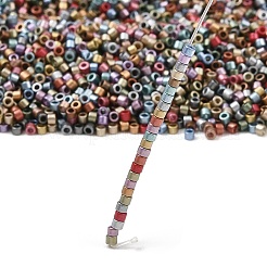 Matte Metallic Colours Glass Cylinder Seed Beads&nbsp;EGLA-K064-03