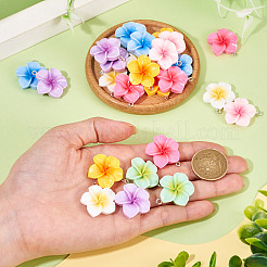 28Pcs 7 Colors Opaque Resin Pendants&nbsp;RESI-TA0005-19