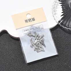 SHEGRACE Brass Micro Pave Clear Cubic Zirconia Pendants&nbsp;XGRQ29097-394P-Y