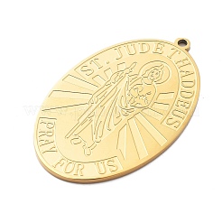 304 Stainless Steel Pendants&nbsp;STAS-M099-02G