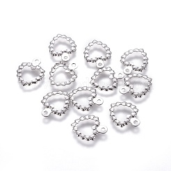 Non-Tarnish 304 Stainless Steel Open Charms&nbsp;STAS-E474-14