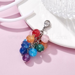 Resin Imitation Cat Eye Beaded Pendants Decoraiton&nbsp;HJEW-JM01203