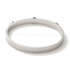304 Stainless Steel Rhinestone Bangles&nbsp;BJEW-F474-01P