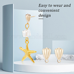 10 Pairs Brass Stud Earring Finding&nbsp;KK-HY0001-14