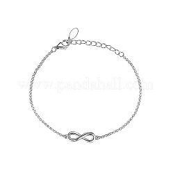 S925 Silver Zircon 8-Shaped Bracelet Stylish Minimalist Daily Wear Jewelry&nbsp;JF0394