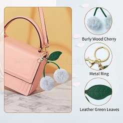 1Pc Cherry Plush Cloth Pendant Decorations&nbsp;HJEW-SZ0001-40B