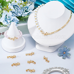 8Pcs Brass Micro Pave Clear Cubic Zirconia Fold Over Clasps&nbsp;KK-BBC0018-55