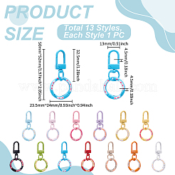 13Pcs 13 Colors Baking Paint Alloy Swivel Clasps&nbsp;FIND-UN0009-90