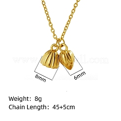 Lotus Pod 304 Stainless Steel Pendant Necklaces for Women&nbsp;TL8108-1