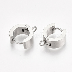 Tarnish Resistant 201 Stainless Steel Hoop Earring Findings&nbsp;X-STAS-S079-79