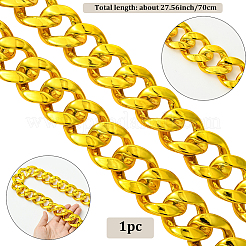 1Pc Acrylic Cuban Link Chain Necklaces for Men&nbsp;NJEW-SP0001-09A-G