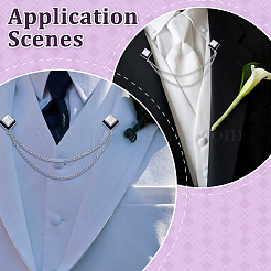 3Pcs Square Alloy Tie Clips&nbsp;AJEW-ME0002-89