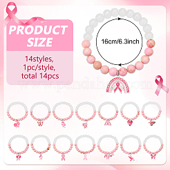 14Pcs Glass Beads Stretch Bracelets for Women&nbsp;BJEW-PH01886
