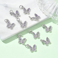 SHEGRACE Brass Pave Clear Cubic Zirconia Pendants&nbsp;XGRQ3Q688-628P-D