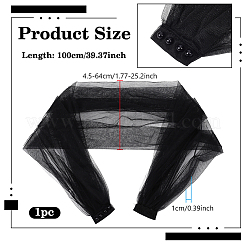 Polyester with Plastic Bead Gauze Bridal Shawl&nbsp;AJEW-WH0481-624