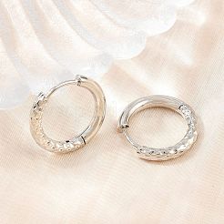 Brass Huggie Hoop Earrings&nbsp;KK-CBA8A92-04P