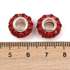 Brass & Polymer Clay & Rhinestone Beads&nbsp;KK-H093-15S