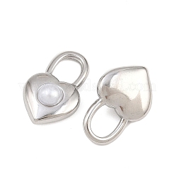 304 Stainless Steel & ABS Plastic Imitation Pearl Pendants&nbsp;STAS-Z166-13P