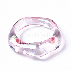 Transparent Resin Finger Rings&nbsp;LS-RJEW-T013-001-E03