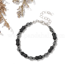 Adjustable Synthetic Non-magnetic Hematite Bead Stretch Bracelets&nbsp;PW-WG03C29-01