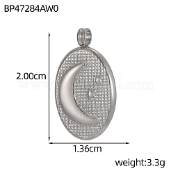 304 Stainless Steel Pendants&nbsp;STAS-OY011-53P