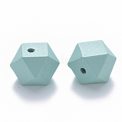 Painted Natural Wood Beads&nbsp;X-WOOD-Q040-020B-A01