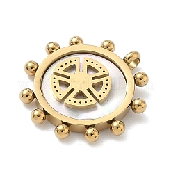 304 Stainless Steel with Synthetic Shell Pendants&nbsp;LS-STAS-G374-02G