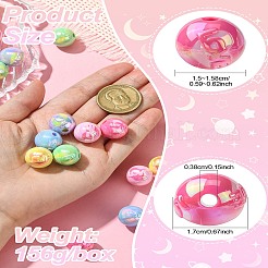 50Pcs Plating Acrylic Beads&nbsp;OACR-CJ0002-18