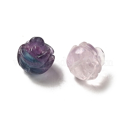 Natural Fluorite Carved Flower Scattered Beads&nbsp;G-O156-B-21