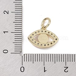 Real 18K Gold Plated Brass Micro Pave Cubic Zirconia Charms&nbsp;KK-L209-071G-02