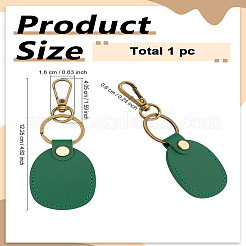 1Pc Oval PU Leather Holder Pendant Decoration&nbsp;AJEW-LP0008-30B